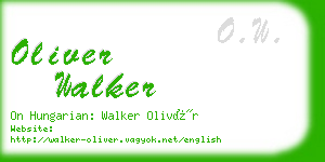 oliver walker business card